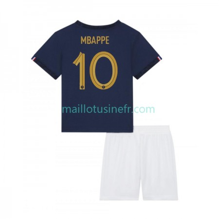 Maillot de Foot France Mbappé 10 Domicile Coupe du monde 2022 - Enfant